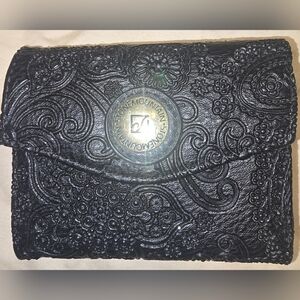 Stone Mountain Black Embroidered Clutch